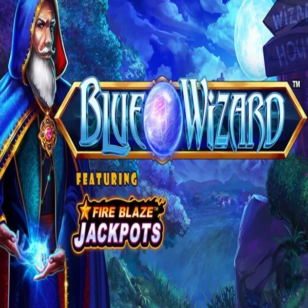 Play Blue Wizard Fire Blaze Jackpots slot by Rarestone Gaming on casinohollywood.bet