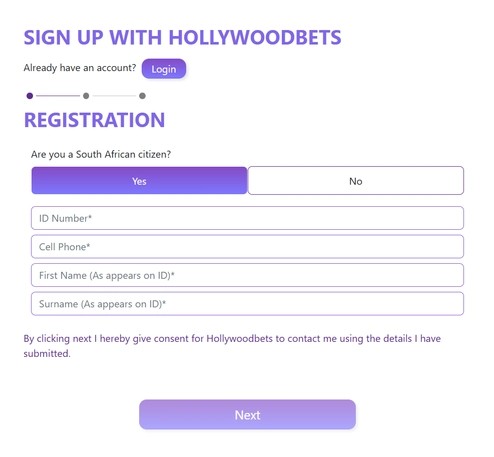 Hollywoodbets sign up