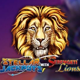 Stellar Jackpots with Serengeti Lions logo by Lightning Box Game Hollywoodbets Casino