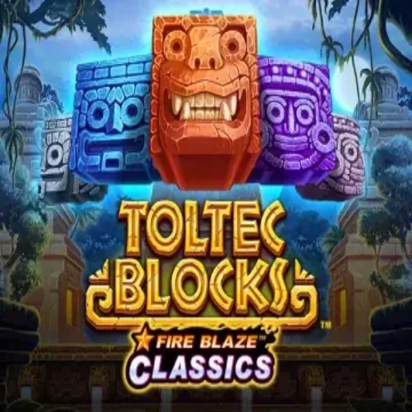 Fire Blaze: Toltec Blocks by Rarestone Gaming, showcased at casinohollywood.bet – game logo